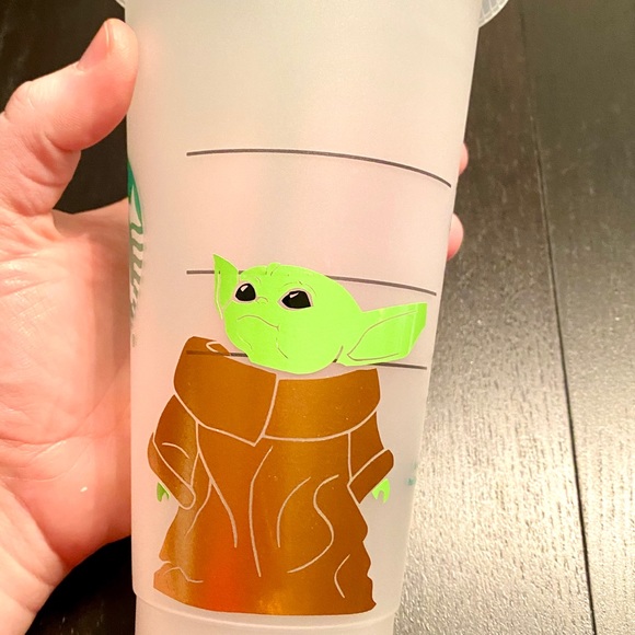 *Sold*Baby Yoda Starbucks Reusable Cold Cup - Picture 2 of 5